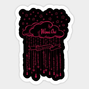 Wanna One with Wannable - Pink Sticker